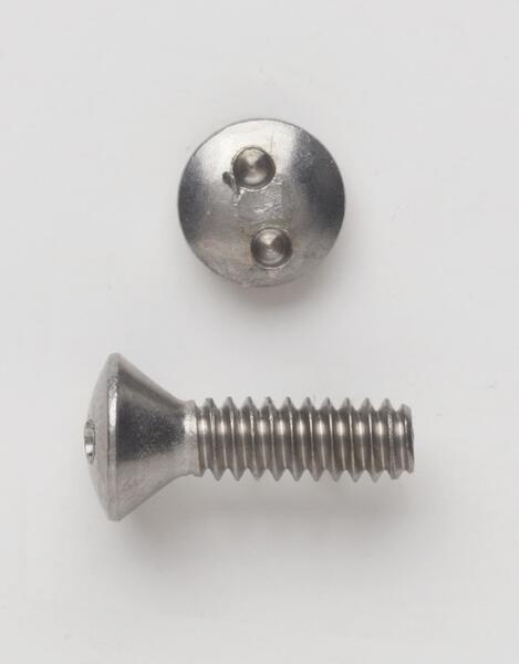 632X12OHSPMSSS 6-32 X 1/2 OVAL HEAD SPANNER TAMPER RESISTANT MACHINE SCREW 18-8 STAINLESS STEEL
